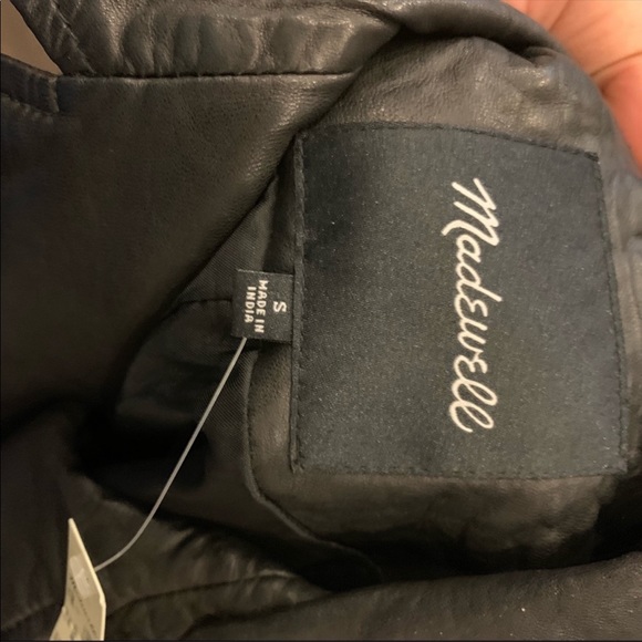 🆕 Madewell Leather Biker Jacket - Picture 8 of 9